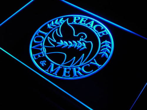 Peace Love Mercy Home Decor Gift Neon Light Sign